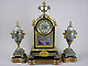 antique gilt bronze clock set