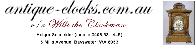 antique clock sales in western australia