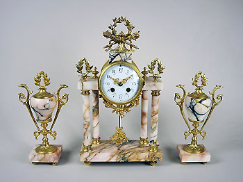 clousienne mantel clock set