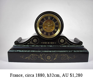 french drumhead mantel clock
