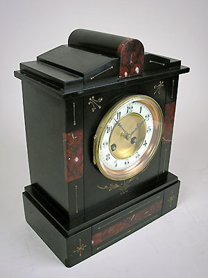 french inlaid mantel clock