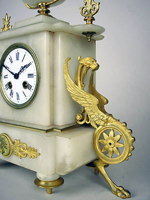 antique french alabaster clock