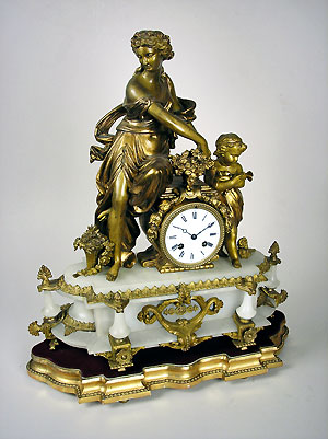 figural clock for sale