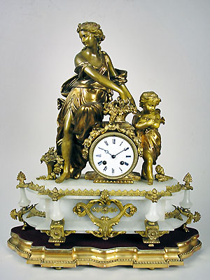 french figural mantle clock