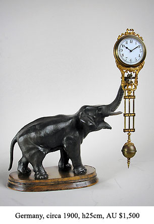 antique elephant clock