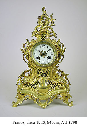 antique rococo mantel clock