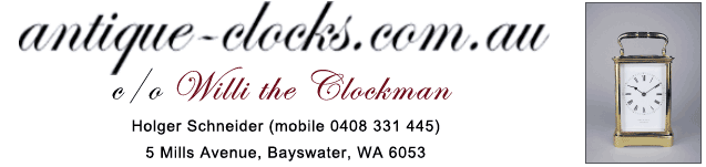 antique clock sales in wa