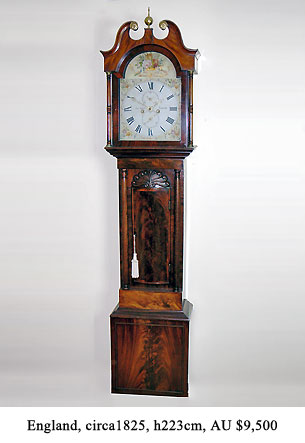 mahogany longcase clock